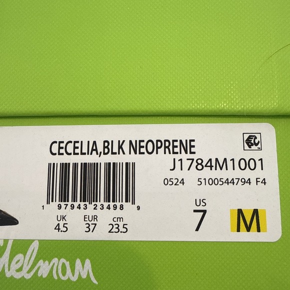 New Womens Sam Edelman Cecelia Black‎ Slingback Pointed Flats Shoes Size 7 M - Picture 8 of 8